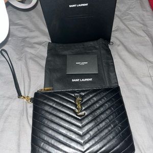 Black saint laurent pouch for sell!! 10/10 condition only worn 3 times!